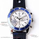 OM Factory Breitling 1884 Superocean Asia 7750 Blue Bezel Rubber Strap Chronograph 46mm Watch